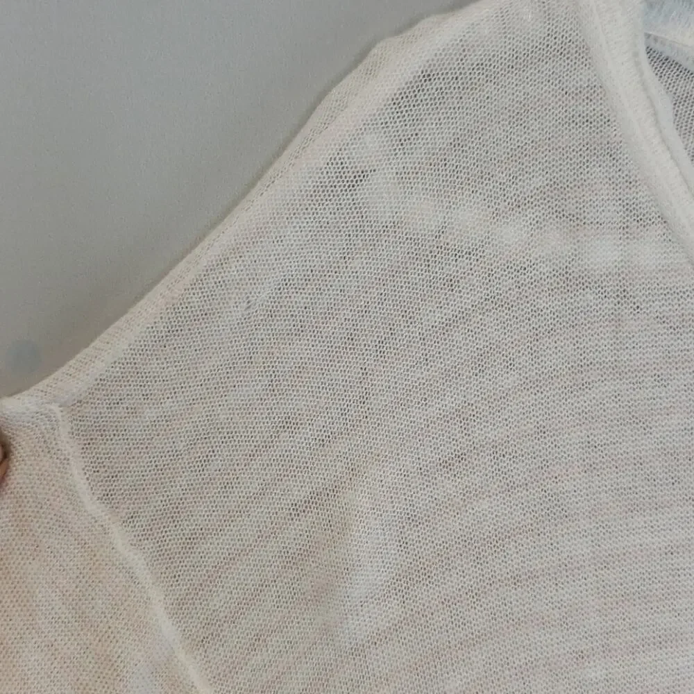 Free‎ People Pink Striped Top with Lace sides panel SZ S - Picture 8 of 8